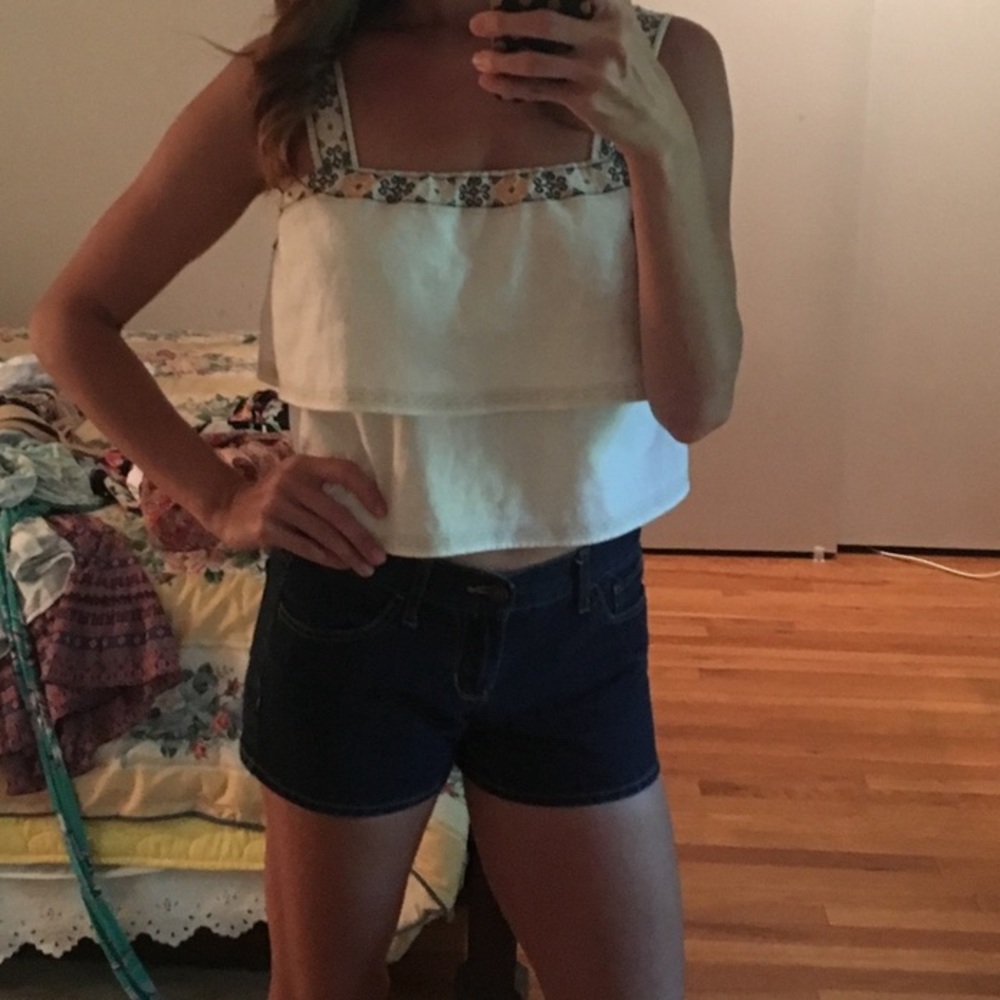 Embroidered Madewell top